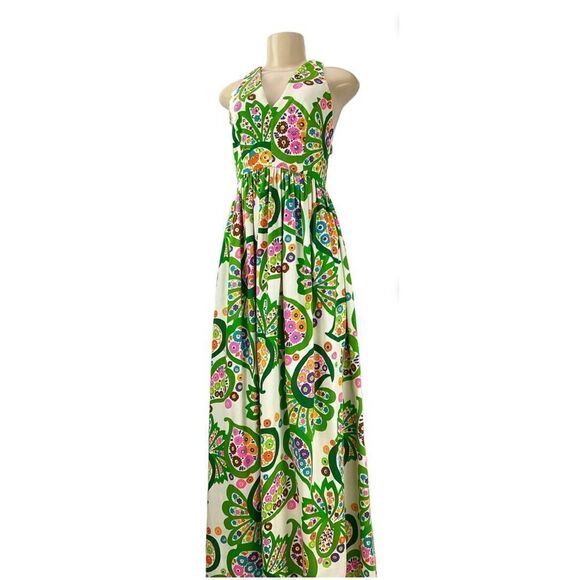 1960's Vintage Jerry Marsch Maxi Dress - Picture 1 of 8